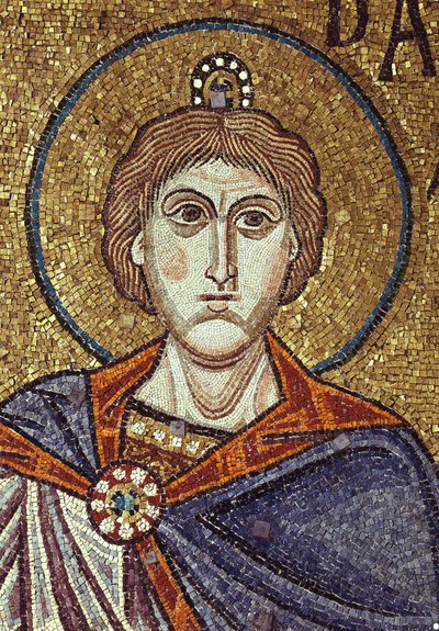 Profeten Daniel Detalje af interiørmosaikker i St. Marks-basilikaen, 1100-tallet af Byzantine Byzantine