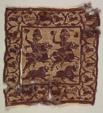 Ornamental firkant fra en tunika af Byzantine PeriodEgyptian