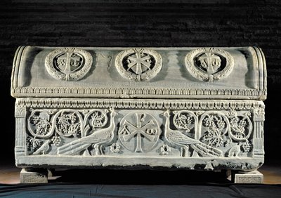 Sarkofag af biskop Theodore (marmor) af Byzantine School