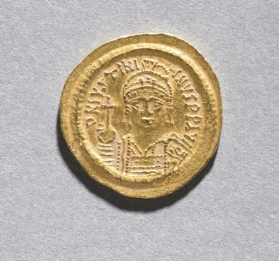 Solidus af Justinian I af Byzantine School