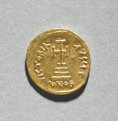 Solidus med Heraclius og hans søn Heraclius Constantine af Byzantine School