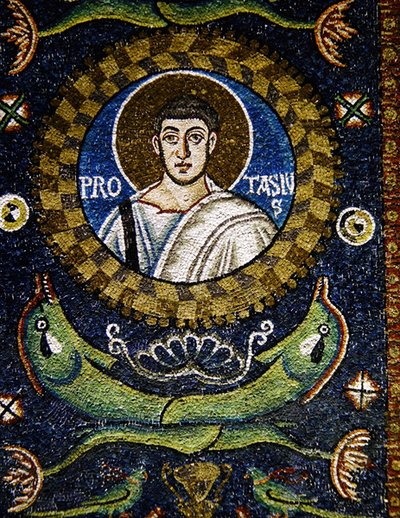 St. Protasio (mosaik) af Byzantine School