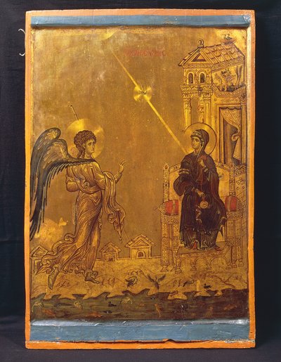 Bebudelsen (tempera på panel) af Byzantine School