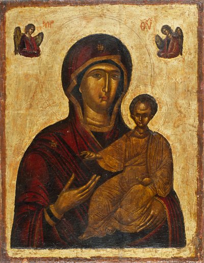 The Virgin Hodegetria, 1500-tallet. af Byzantine icon.