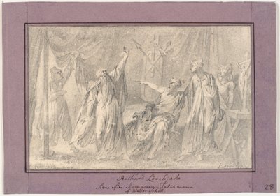 Richard Løvehjerte. Scene fra romanen "The Talisman" (1825) af Walter Scott af C.A. Lorentzen