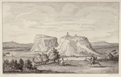Imaginær udsigt over det tidlige Rom, indgraveret af B.Barloccini, 1849 af C.C Perkins
