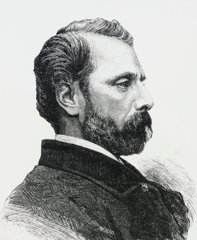 Portræt af Agostino Bertani (1812-1886) i 1860, italiensk læge og patriot, gravering af J.B. and Brown J. Rowbotham