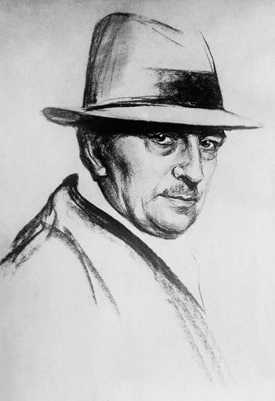 Portræt af Dario Niccodemi (1874-1934), italiensk dramatiker og forfatter af J.B. and Brown J. Rowbotham