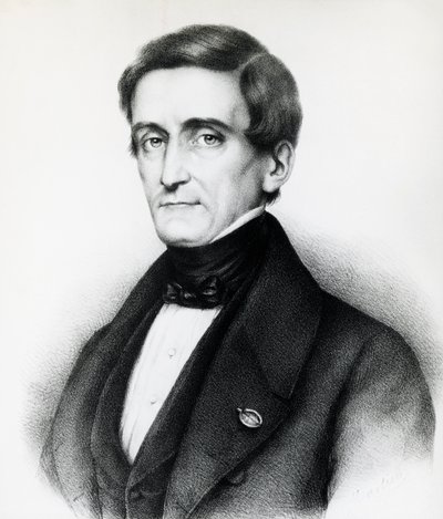 Portræt af Pellegrino Rossi (1787-1848), italiensk jurist, litografi af J.B. and Brown J. Rowbotham