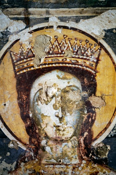 Saint, fresko i Agios Ioannis Prodromos kirke af J.B. and Brown J. Rowbotham