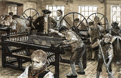 På opdagelse i vores byer: Where Cotton Was King (gouache på papir) af C.L. Doughty