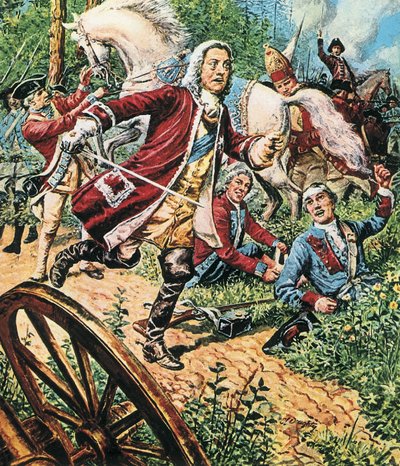 George II i slaget ved Dettingen af C.L. Doughty