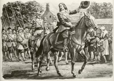John Hampden (farvelitografi) af C.L. Doughty