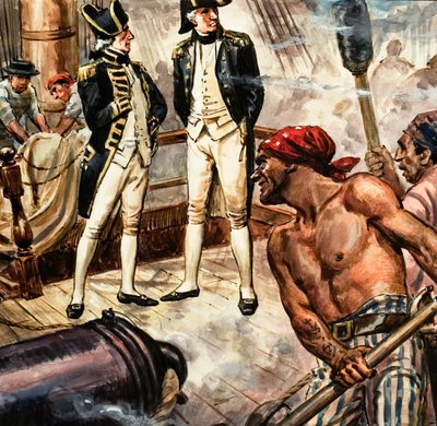 Nelson i slaget ved Trafalgar af C.L. Doughty
