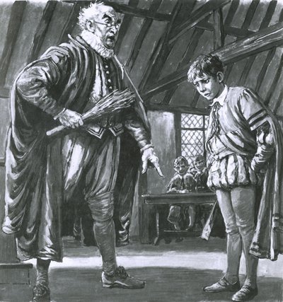 Shakespeare bliver disciplineret som dreng af C.L. Doughty