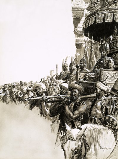 Suleiman den Prægtige fik en entusiastisk velkomst af befolkningen i Konstantinopel af C.L. Doughty