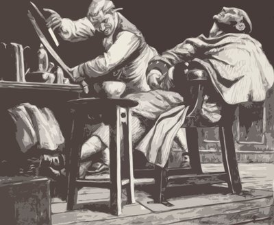 Sweeney Todd (litografi) af C.L. Doughty