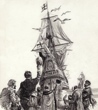 Den gyldne hind (gouache på papir) af C.L. Doughty