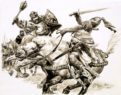 The King Without a Kingdom, Robert the Bruce (gouache på papir) af C.L. Doughty