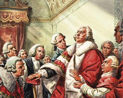 William Pitt holder sin sidste tale i parlamentet i 1778. af C.L. Doughty