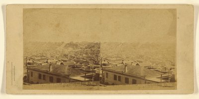 Panoramaudsigt over San Francisco - nr. 8. Taget fra hjørnet af Sacramento og Taylor Sts. af C.L. Weed