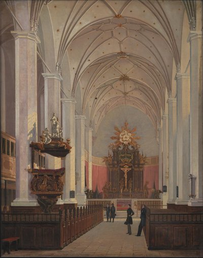 Det indre af Trinitatis Kirke af C.O. Zeuthen