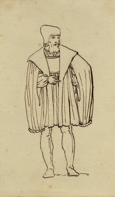 1500-tallets kostumestudie. af Christoffer Wilhelm Eckersberg