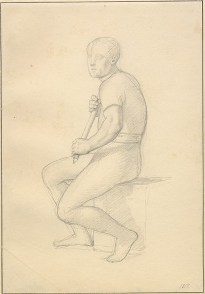 Balders død - studie til Thor. af Christoffer Wilhelm Eckersberg