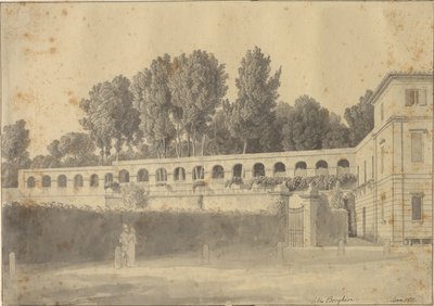 Casino del Muro Torto i Villa Borgheses har, Rom af Christoffer Wilhelm Eckersberg