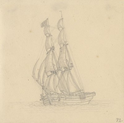 En brig af Christoffer Wilhelm Eckersberg
