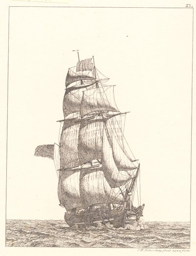 En nordamerikansk brig af Christoffer Wilhelm Eckersberg