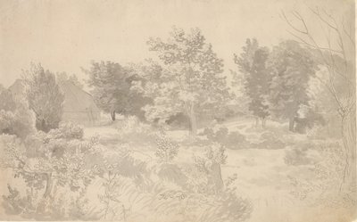 Et indelukke med træer af Christoffer Wilhelm Eckersberg