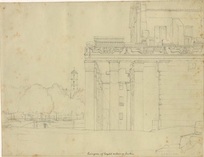 Et parti fra Via Sacra, på Forum Romanum med Antonius og Faustina templet og udsigt mod Campidoglio, Rom af Christoffer Wilhelm Eckersberg