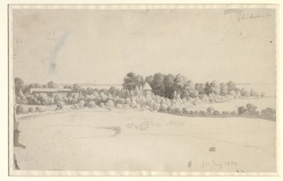 Herregården Nordfelt på Møn af Christoffer Wilhelm Eckersberg