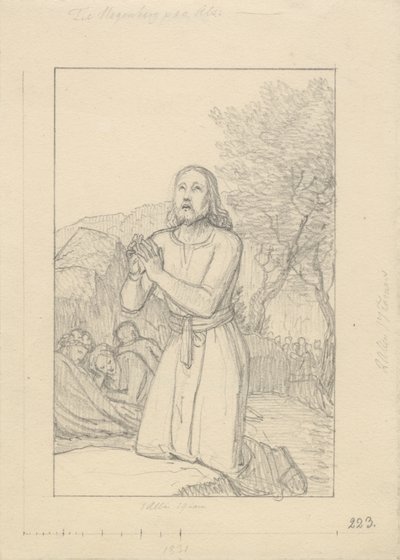 Kristus i Getsemane. af Christoffer Wilhelm Eckersberg