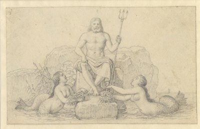 Neptun og to nereider. af Christoffer Wilhelm Eckersberg