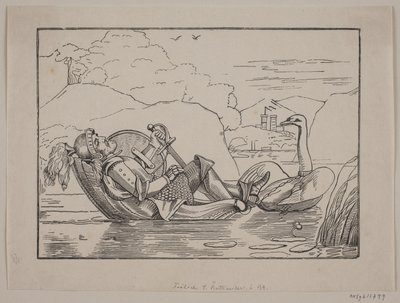 Parti fra Kullen, set fra søen ud for Mølle Leje. af Christoffer Wilhelm Eckersberg