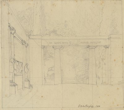 Parti fra Villa Borgheses have med Porta Ægiziana, Rom. af Christoffer Wilhelm Eckersberg