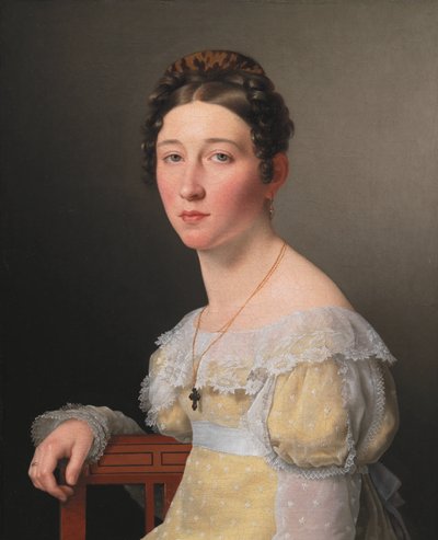 Portræt af Emilie Henriette Massmann, Trolovet af Frederik Wilhelm Caspar von Benzon af Christoffer Wilhelm Eckersberg