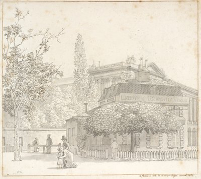 Restaurant Ledoyen sælger Place de la Concorde nær Champs-Élysées, Paris af Christoffer Wilhelm Eckersberg