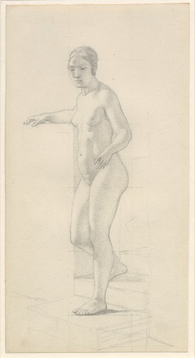 Stående kvindelig model af Christoffer Wilhelm Eckersberg