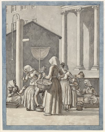 Torvekoner i København af Christoffer Wilhelm Eckersberg