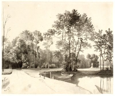 Udsigt over Sanderumgaard Have af Christoffer Wilhelm Eckersberg