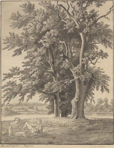 Øen ved Valsølille af Christoffer Wilhelm Eckersberg