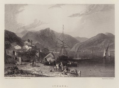Ithaca (farve litho) af C. (after) Stanfield