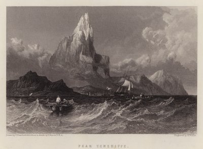 Peak Teneriffe (farve litho) af C. (after) Stanfield