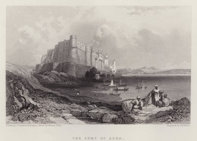 Fortet i Agra (farve litho) af C. (after) Stanfield