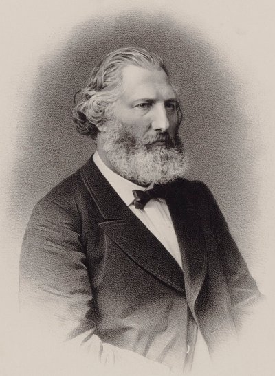 Portræt af komponisten Auguste François Morel 1809-1881, ca 1860. af C. Bornemann