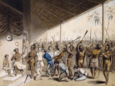 En indfødt høvding beordrede europæere til døden, 1817 af C. Bray