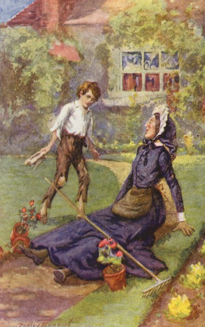 Illustration til David Copperfield af Charles Dickens (farvelitografi) af C. Dudley (after) Tennant
